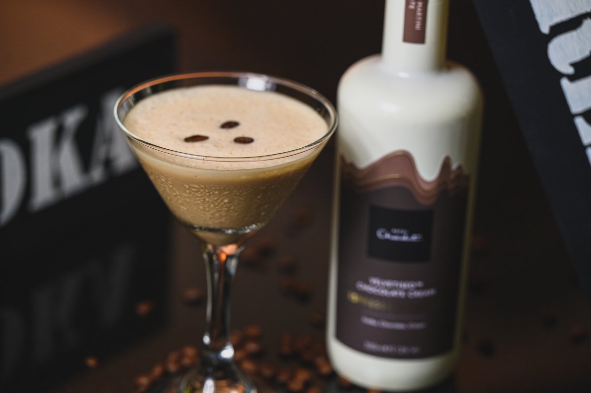 Espresso Martini Cocktail with Hotel Chocolat Velvetised Cream Liqueur