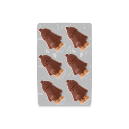 Six Caramel Penguins in their packaging tray.