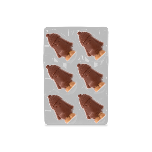 Six Caramel Penguins in their packaging tray.