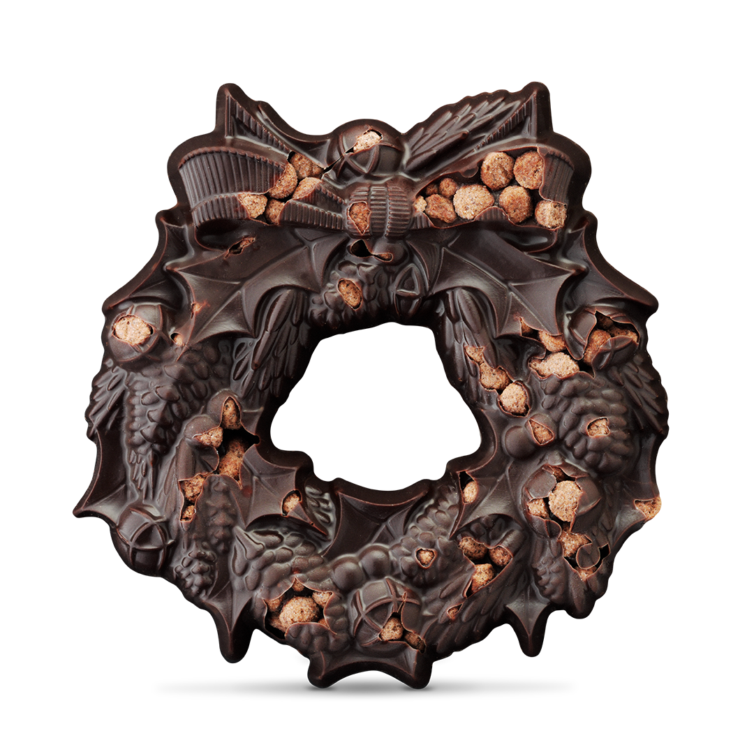 Large Dark Chocolate Festive Wreath.