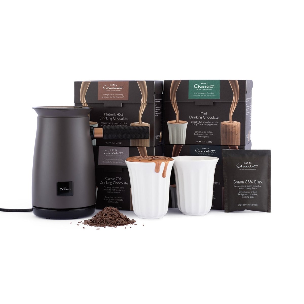 Classic Velvetiser Starter Kit - Charcoal - Hotel Chocolat - Seriously Dark - Hotel Chocolat - Bundle