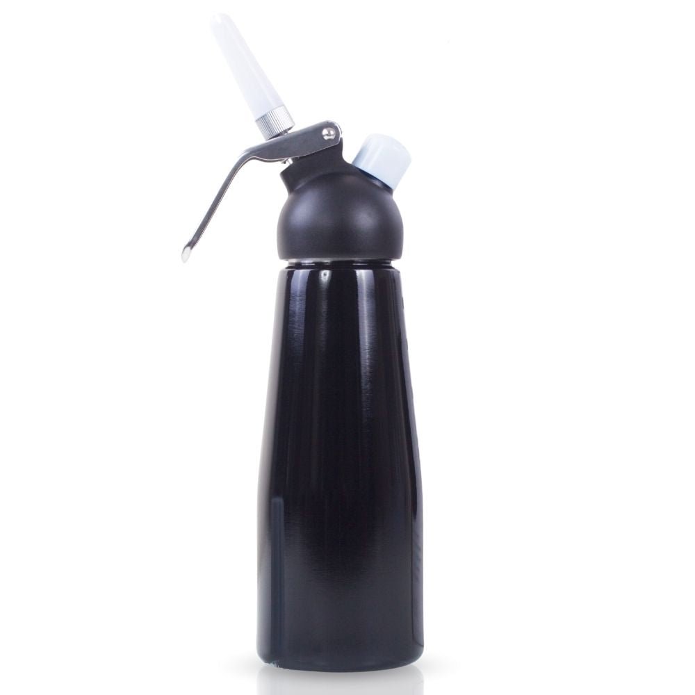 ICO Black Aluminum Whipped Cream Maker Dispenser (1 Pint/0.5L) - Hotel Chocolat - without Chargers - Impeccable-O - Whipper- Color