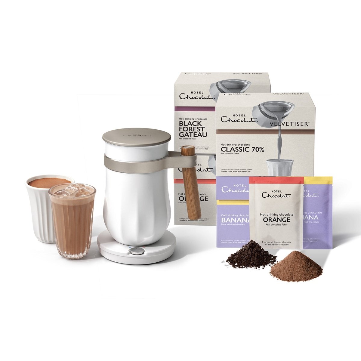 The Velvetiser Starter Kit - Chalk - Hotel Chocolat - Exuberantly Fruity - Hotel Chocolat - Bundle