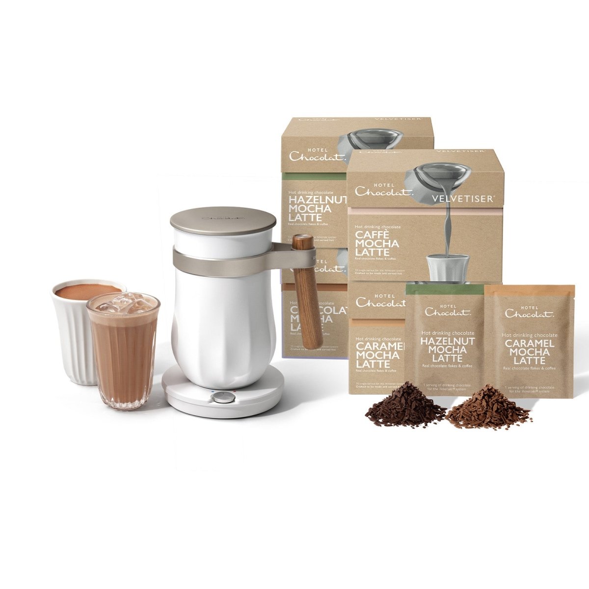 The Velvetiser Starter Kit - Chalk - Hotel Chocolat - Lattes and Mochas - Hotel Chocolat - Bundle