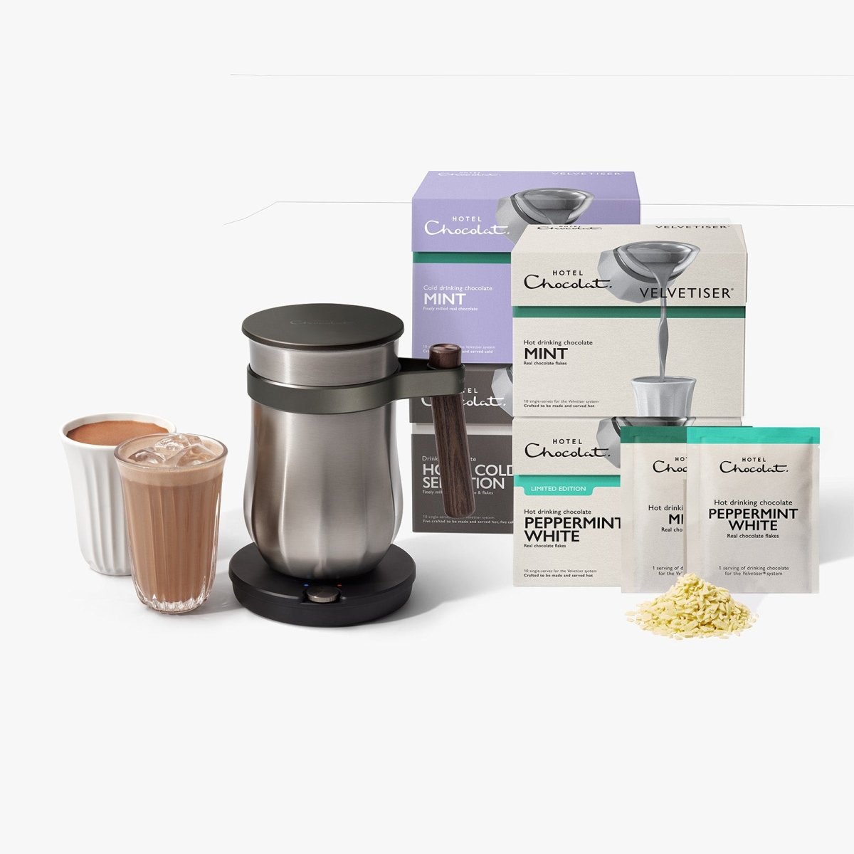 Velvetiser Starter Kit - All - New Pewter - Hotel Chocolat - Peppermint Collection - Hotel Chocolat - Hot Chocolate Maker