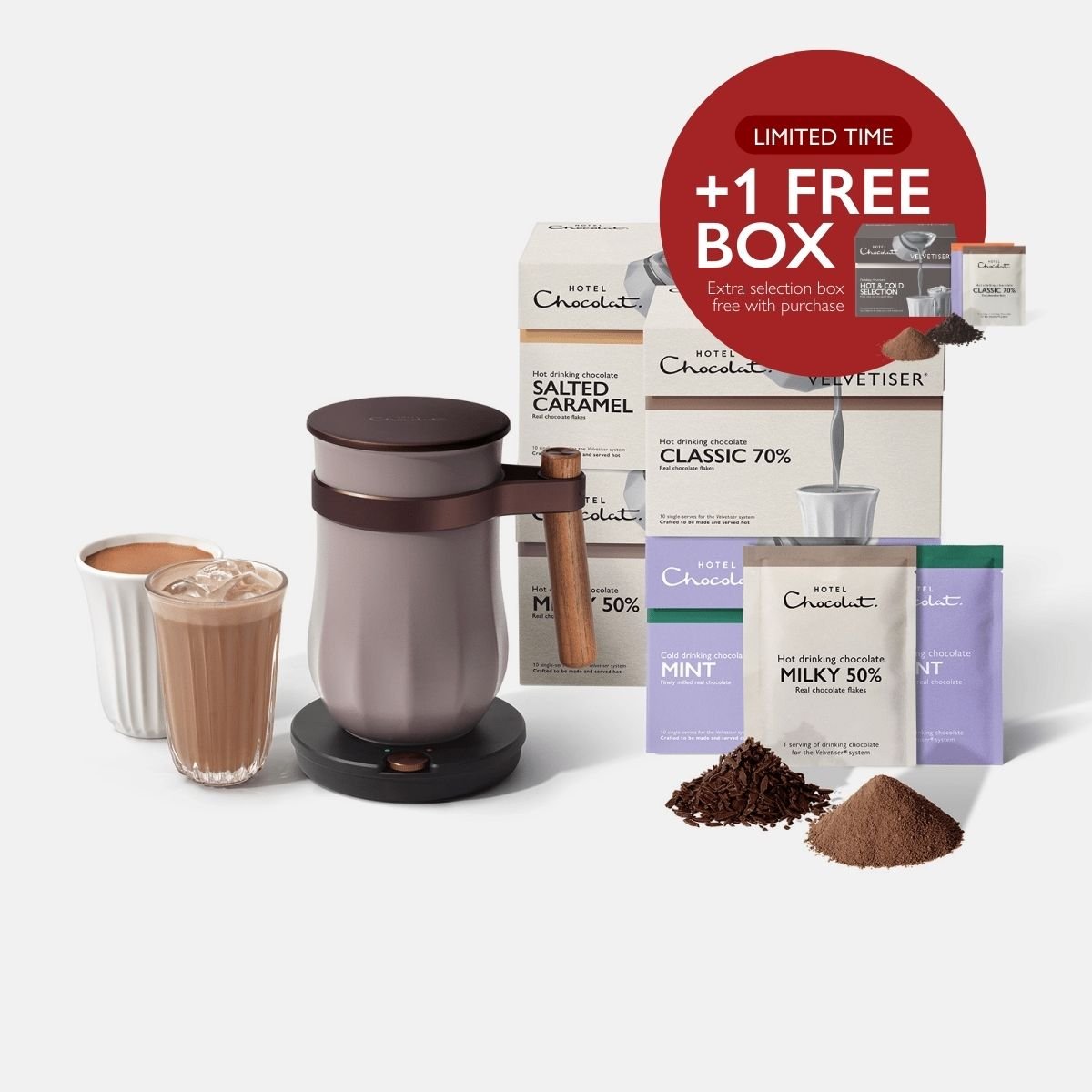 Velvetiser Starter Kit - Hotel Chocolat - Pebble - Hotel Chocolat - Hot Chocolate Maker