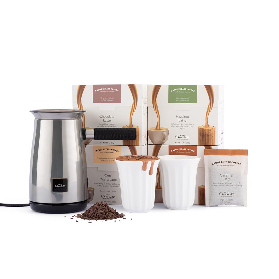 Velvetiser Starter Kit Offer - Hotel Chocolat - Platinum - Lattes & Mochas - Hotel Chocolat